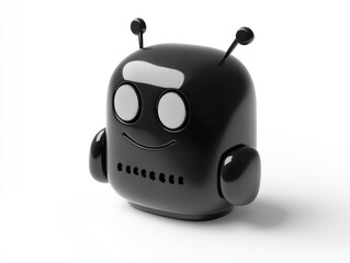 Fototapeta premium Black Robot with Smile