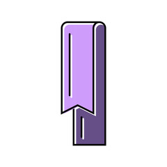 reminder ribbon list color icon vector. reminder ribbon list sign. isolated symbol illustration