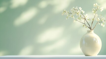 Fragile porcelain vase on white table,symbolizing vulnerability and fragility in life and relationships