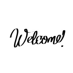 Welcome set of hand written calligraphy