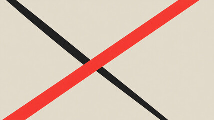 Fototapeta premium A minimalist background with a single diagonal line crossing from corner to corner. 