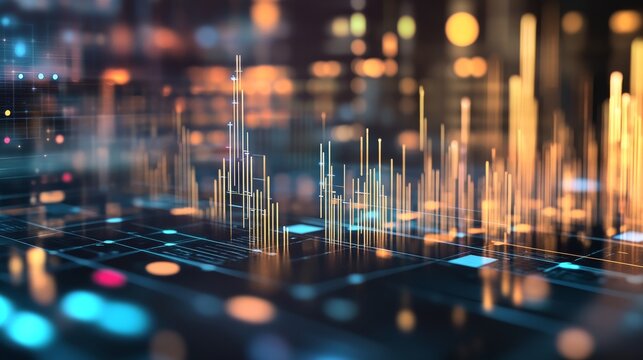 Abstract digital data visualization concept.