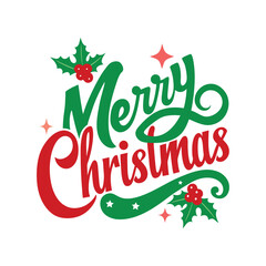 Lettering merry Christmas