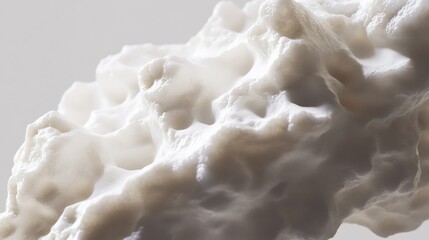 Fototapeta premium Abstract textured white sculpture detail.