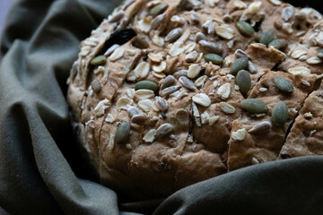 Healthy Food Concept, Whole grains bread