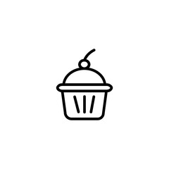 cupcake line icon