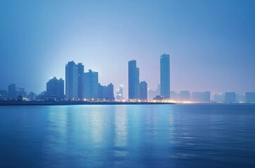 Fototapeta premium country skyline at night 