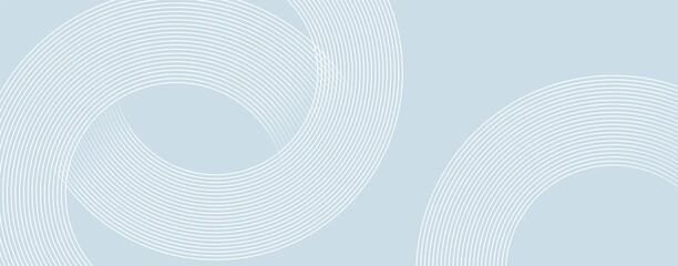 Modern abstract background. Glossy white gradient circle lines. Minimal geometric pattern. Simple graphic elements. Futuristic concept. Suitable for