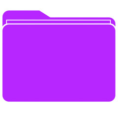 purple silhouette folder icon