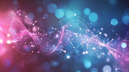 Fototapeta premium Colorful abstract light trails with sparkle effects.