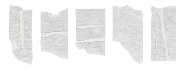 PNG Wrinkled kraft tape set on transparent background