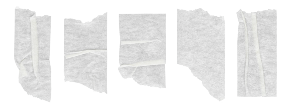 PNG Wrinkled kraft tape set on transparent background