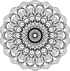 Mandala Design Vector File. Figure mandala for coloring.  Mandala art. Coloring mandala. Mandala meditation.