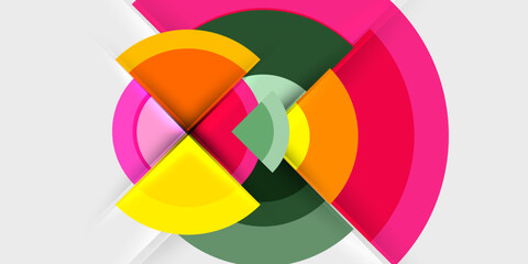 Fototapeta premium Target circle geometric abstract shapes. Vector Illustration For Wallpaper, Banner, Background, Card, Book Illustration, landing page