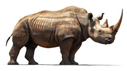 Obraz premium Powerful White Rhino Wildlife Animal African Savannah