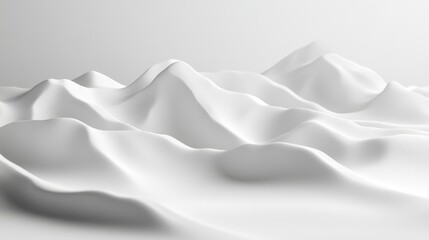 Obraz premium Minimalistic white mountain landscape concept.