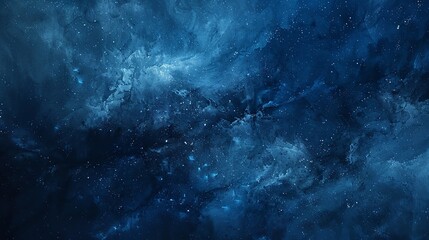 Obraz premium Stunning Abstract Blue Night Sky with Stars and Nebulae in a Celestial Setting, Ai Generative.