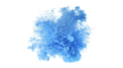 Fototapeta premium Abstract Blue Ink Cloud Explosion Swirling Color Splash