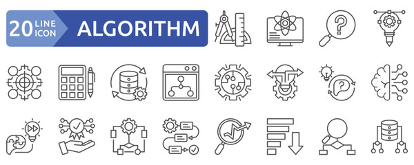 Algorithm icon set