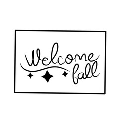 welcome lettering illustration