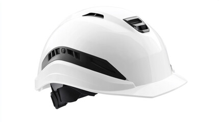 Fototapeta premium White Safety Helmet Hard Hat Construction Head Protection
