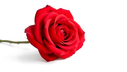 red rose isolated on white