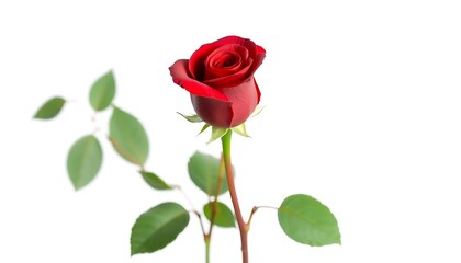 Fototapeta premium red rose isolated on white