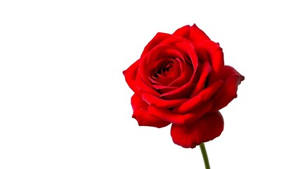 red rose isolated on white