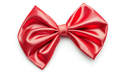 Red Satin Bow  Gift Ribbon  Decoration  Holiday  Festive
