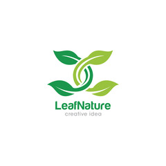 Leaf Creative Concept Logo Design Template