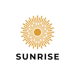 abstract sun logo design concept and creative idea