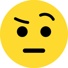 confused expression emoticon vector. symbol, illustration, sign.