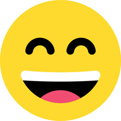 Fototapeta premium happy expression emoticon vector. symbol, illustration, sign