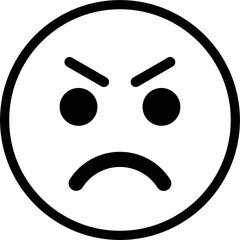 Fototapeta premium angry expression emoticon vector. symbol, illustration, sign.