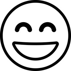Obraz premium happy expression emoticon vector. symbol, illustration, sign