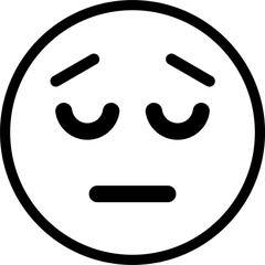 sad expression emoticon vector. symbol, illustration, sign