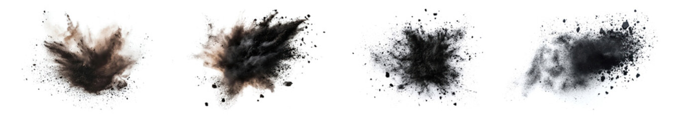 PNG Dust flying powder effect set on transparent background