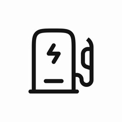 electric petrol station pump icon sign vector