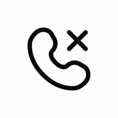 phone call reject icon sign vector