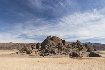 The Grandstand rock formations at The Racetrack at Death Valley National Park, California