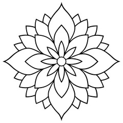 illustration of a flower, funny-mandala-floral-vector
