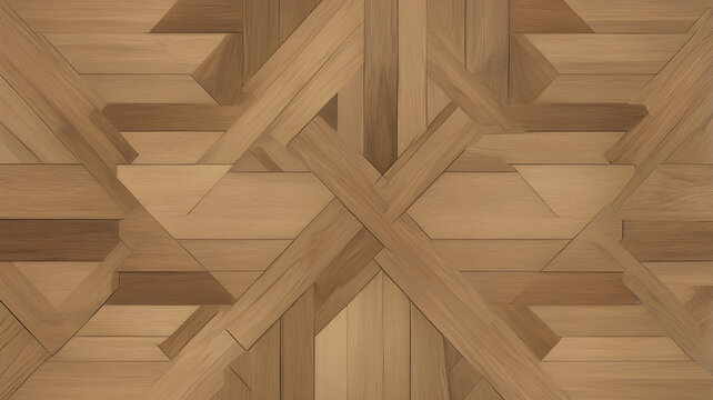 Wood pattern arrangement.Wooden parquet. Fragment of parquet floor.wooden wallpaper texture. brown triangle as background