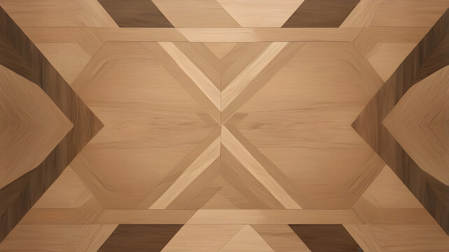 Wood pattern arrangement.Wooden parquet. Fragment of parquet floor.wooden wallpaper texture. brown triangle as background