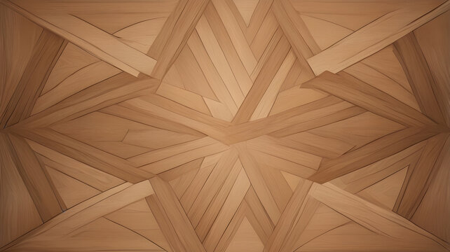 Wood pattern arrangement.Wooden parquet. Fragment of parquet floor.wooden wallpaper texture. brown triangle as background