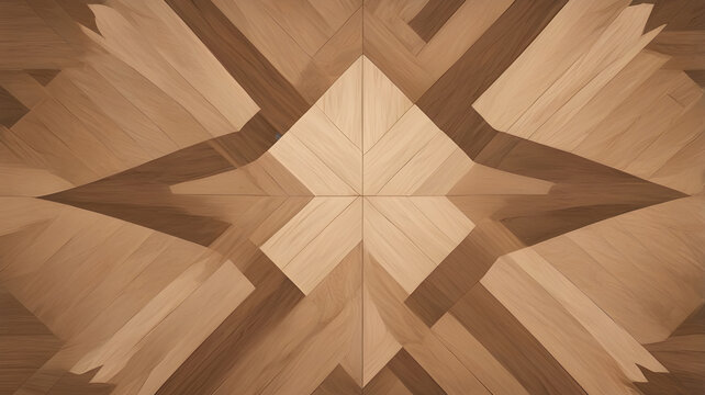 Wood pattern arrangement.Wooden parquet. Fragment of parquet floor.wooden wallpaper texture. brown triangle as background