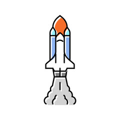 rocket launch space exploration color icon vector. rocket launch space exploration sign. isolated symbol illustration