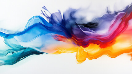 Fototapeta premium Abstract Colorful Fluid Paint Swirls Background