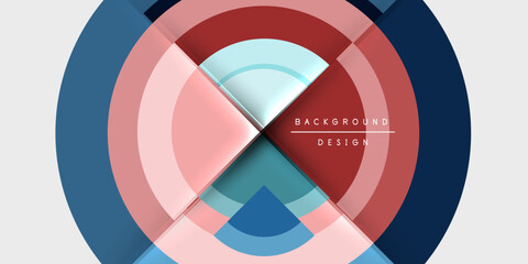 Fototapeta premium Techno circles and semi circles. Vector Illustration For Wallpaper, Banner, Background, Card, Book Illustration, landing page