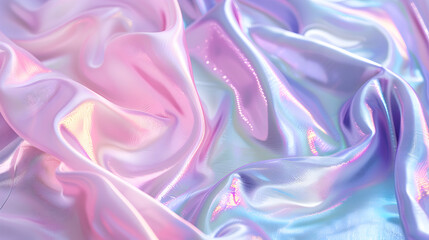Obraz premium A purple and pink fabric with a shiny, iridescent quality. The fabric is soft and smooth to the touch