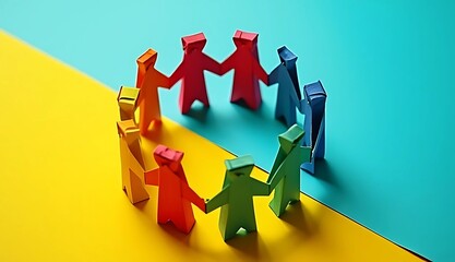 group of people holding hands